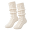 White Cable Knit Socks