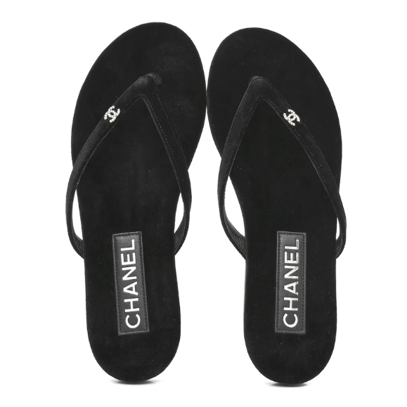 Velvet Thong Sandals