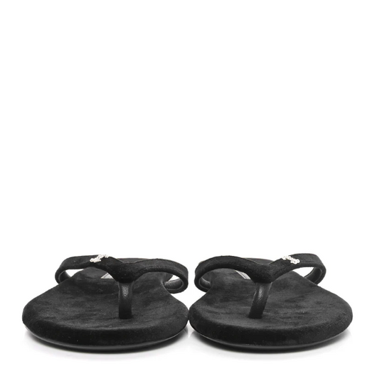 CC Velvet Thong Sandals